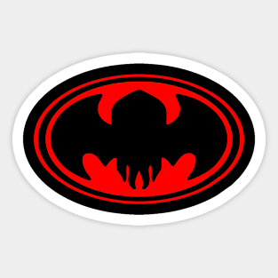 Cthulhu Bat God - Red. Sticker